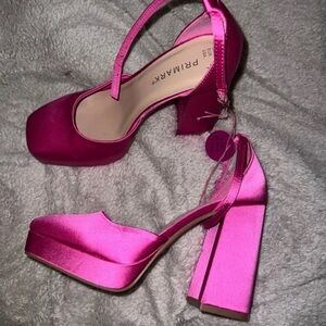 Primark Vibrant Pink Platform Heels